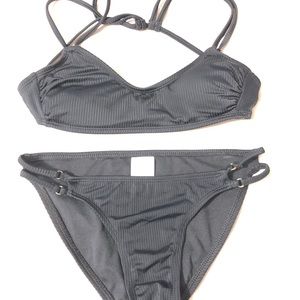 Black Size XS Ribbed Bikini